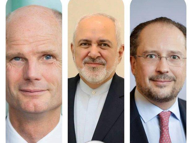 ظریف با وزرای خارجه هلند و اتریش گفتگو کرد ظریف با وزرای خارجه هلند و اتریش تبادل نظر کرد